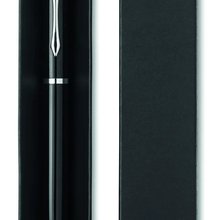 Bolígrafo de aluminio blanco o negro con puntero y estuche Negro