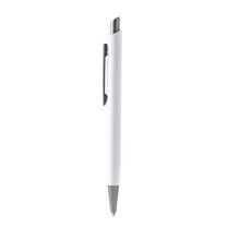 Bolígrafo de aluminio reciclado azul Blanco Tinta Azul
