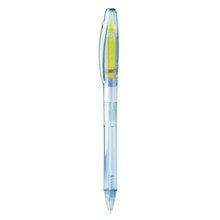 Bolígrafo marcador 2 en 1 translúcido Amarillo Tinta Azul