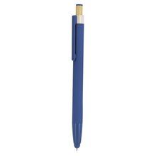 Bolígrafo puntero de aluminio acabado gomoso Azul
