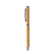 Bolígrafo roller con cuerpo de bambú Bambu Tinta Azul
