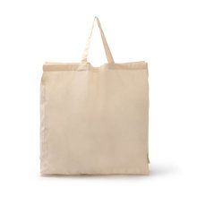 Bolsa de 100% algodón y asas cortas Crudo