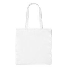 Bolsa de algodón 100% con asas y fuelle Blanco