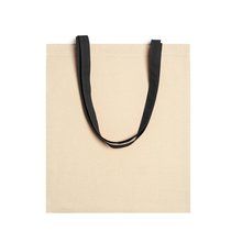 Bolsa de algodón 105g con asas a color Negro