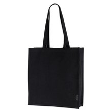 Bolsa de algodón con asas largas Negro