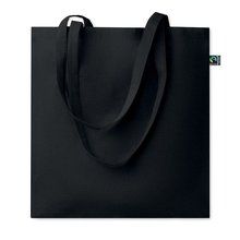 Bolsa de algodón Fairtrade 180 gr/m² Negro