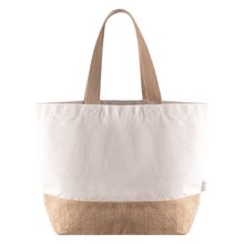 Bolsa de algodón reciclado con base de yute Natural