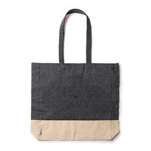 Bolsa de algodón reciclado bicolor Negro