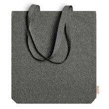 Bolsa de algodón reciclado jaspeado Negro