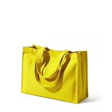 Bolsa con asas largas de algodón reciclado Amarillo