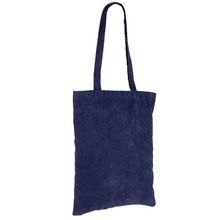 Bolsa de asas largas de pana Azul Marino