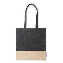 Bolsa bicolor de algodón Negro