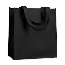 Bolsa de la compra en non-woven con asas cortas Negro