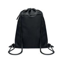 Bolsa con cordón y bolsillo frontal Negro