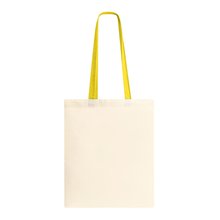 Bolsa feria de algodón 100% con asas largas de color Ama