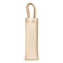 Bolsa ideal para botella de yute laminado y algodón Crudo
