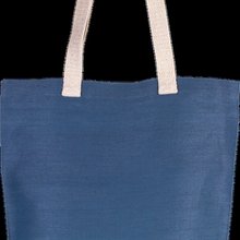 Bolsa de juco con asas y fuelle Dusty Blue