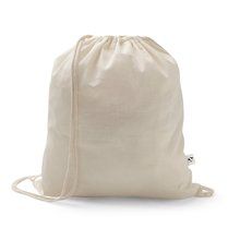 Bolsa mochila de algodón y poliéster Natural Claro