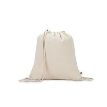 Bolsa mochila algodón reciclado 180 g/m² Natural Claro