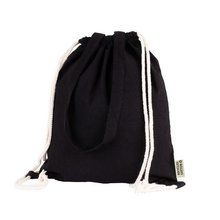 Bolsa mochila de asas largas con etiqueta GRS Negro