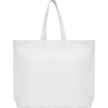 Bolsa non woven con fuelle termosellada Blanco 54x40x10cm