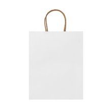Bolsa de papel 110g con asas rizadas Blanco Talla Única Adulto