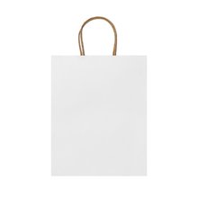 Bolsa de papel 110g con asas rizadas Blanco