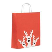 Bolsa papel grande navideña Rojo