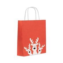Bolsa papel pequeña navideña Rojo