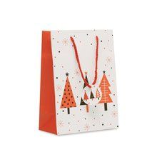 Bolsa de papel regalo mediana con etiqueta Blanco