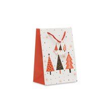 Bolsa de papel regalo pequeña con etiqueta Blanco