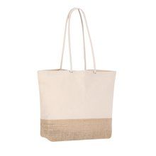 Bolsa personalizada de playa de yute y algodón Natu