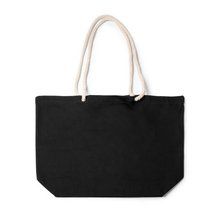 Bolsa de playa 100% algodón de 250g Negro