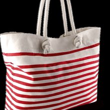 Bolsa de playa estilo marinero Natural / Red