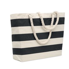 Bolsa de Playa Rayas Algodón 220gr Negro