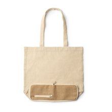 Bolsa plegable algodón y base de yute Crudo Talla Única Adulto