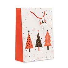 Bolsa regalo de papel grande con etiqueta Blanco