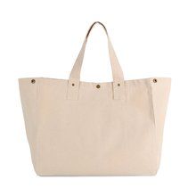Bolsa shopper de algodón con bolsillo interior Natural