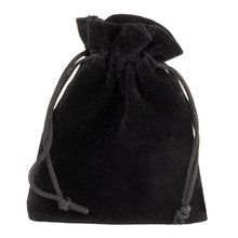 Bolsa de terciopelo tamaño 9 x 10,5 cm Negro