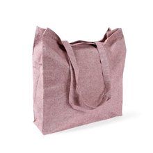 Bolsa tote de algodón y poliéster Burdeos
