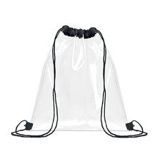 Bolsa transparente de cuerdas EVA y PVC Negro