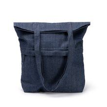 Bolsa vaquera reciclada con bolsillo frontal VAQUERO
