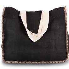 Bolsa de yute con bolsillo interior Black / Natural