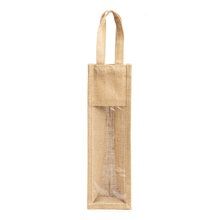 Bolsa de yute laminado con ventana Crudo