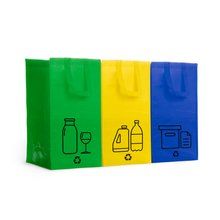 Bolsas de reciclaje con velcros laterales VERDE/AZUL/AMARILLO Talla Única Adulto