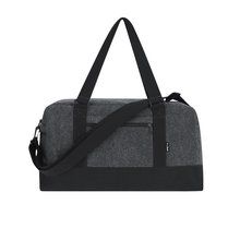 Bolso de fieltro con cremallera y asas Gri