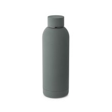Botella de acero inox 500mL acabado gomoso Gris Oscuro