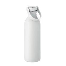 Botella de acero inoxidable acabado caucho 500 ml Blanco