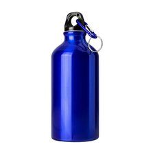 Botella aluminio 400 ml con tapón enroscable Azul