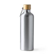 Botella de aluminio 800 ml con mosquetón Plata Talla Única Adulto